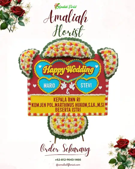 Papan Bunga Pernikahan Lempake
